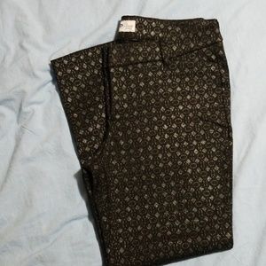 Old Navy Pixie Pants Black/Silver Size 8